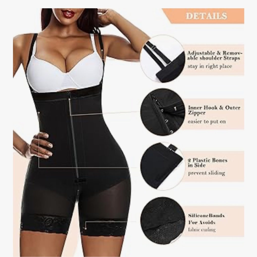 Shapewear For Women Tummy Control Open Bust Thigh Slimmer Body Shaper M — image 4 of 4